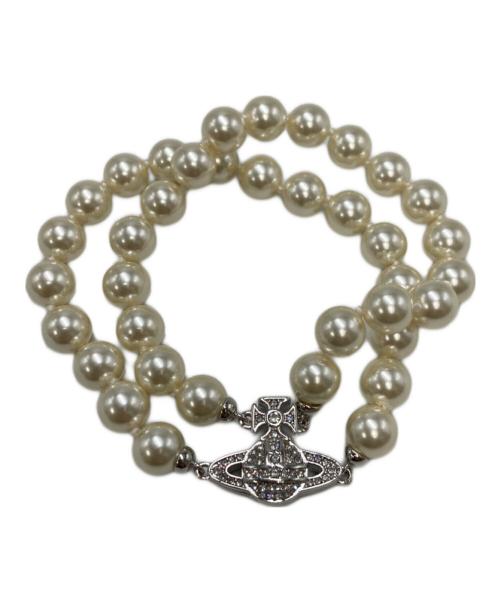 Vivienne Westwood（ヴィヴィアンウエストウッド）Vivienne Westwood (ヴィヴィアンウエストウッド) 2連パールブレスレット ホワイト×シルバー サイズ:実寸サイズをご参照下さい。の古着・服飾アイテム