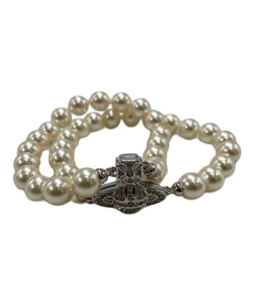 Vivienne Westwood（ヴィヴィアンウエストウッド）Vivienne Westwood (ヴィヴィアンウエストウッド) 2連パールブレスレット ホワイト×シルバー サイズ:実寸サイズをご参照下さい。の古着・服飾アイテム