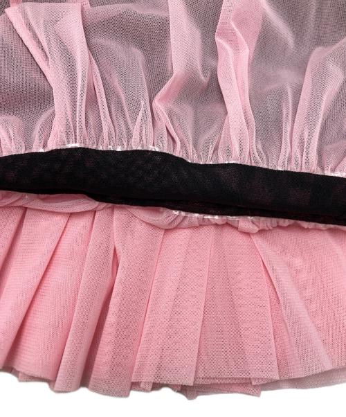 NON TOKYO（ノントーキョー）NON TOKYO (ノントーキョー) チュールギャザースカート ブラック×ピンク サイズ:SIZE Freeの古着・服飾アイテム