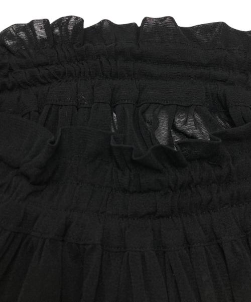 NON TOKYO（ノントーキョー）NON TOKYO (ノントーキョー) チュールギャザースカート ブラック×ピンク サイズ:SIZE Freeの古着・服飾アイテム