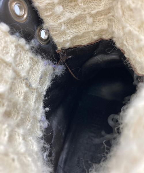 CHANEL（シャネル）CHANEL (シャネル) ツイード編み上げショートブーツ ブラウン サイズ:SIZE EU37の古着・服飾アイテム