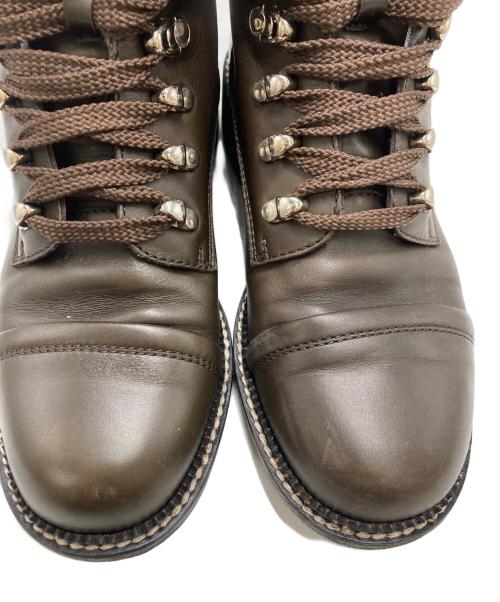 CHANEL（シャネル）CHANEL (シャネル) ツイード編み上げショートブーツ ブラウン サイズ:SIZE EU37の古着・服飾アイテム