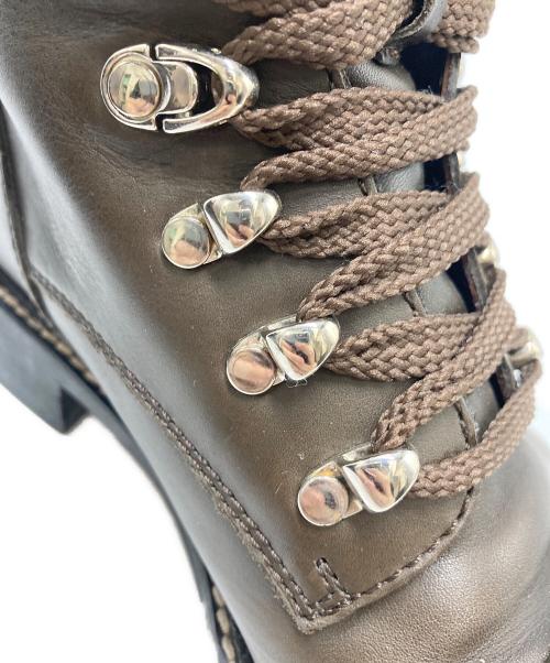 CHANEL（シャネル）CHANEL (シャネル) ツイード編み上げショートブーツ ブラウン サイズ:SIZE EU37の古着・服飾アイテム