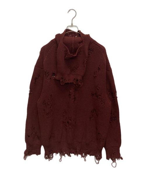 D.Nart.Ampta（ディー・ナート・アンプタ）D.Nart.Ampta (ディー・ナート・アンプタ) バラクラバドッキングニット ブラウン サイズ:SIZE Mの古着・服飾アイテム