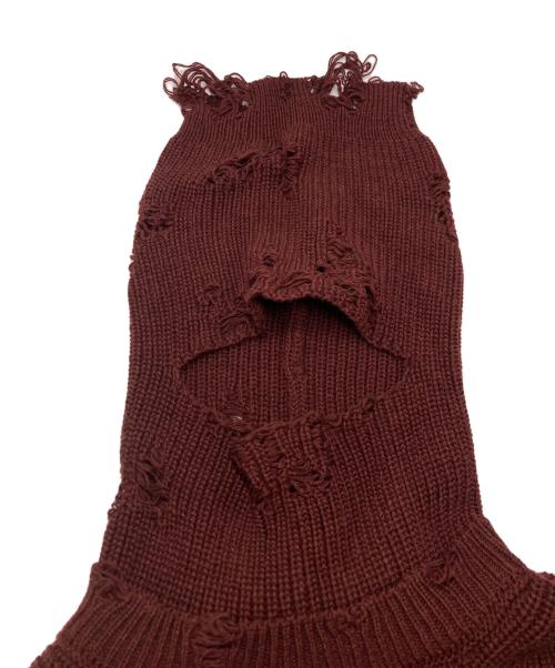 D.Nart.Ampta（ディー・ナート・アンプタ）D.Nart.Ampta (ディー・ナート・アンプタ) バラクラバドッキングニット ブラウン サイズ:SIZE Mの古着・服飾アイテム