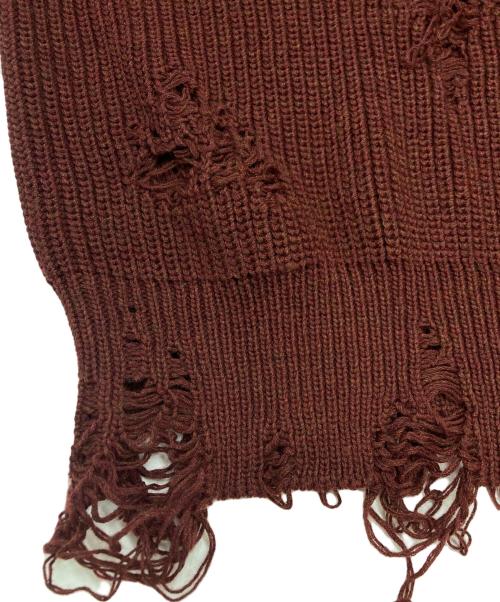D.Nart.Ampta（ディー・ナート・アンプタ）D.Nart.Ampta (ディー・ナート・アンプタ) バラクラバドッキングニット ブラウン サイズ:SIZE Mの古着・服飾アイテム