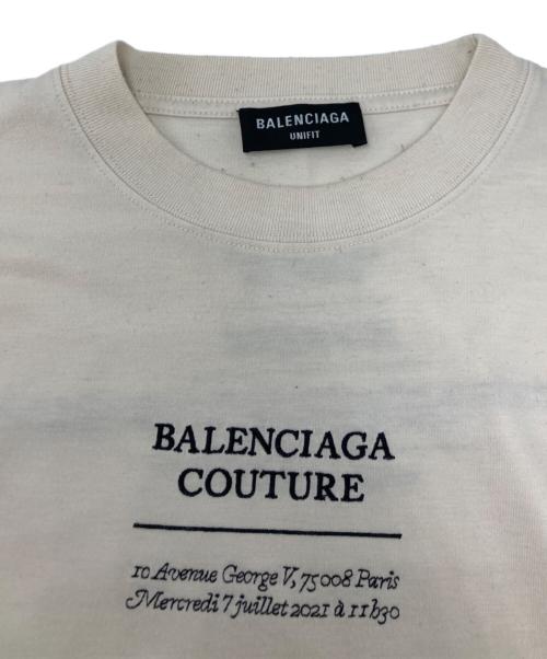BALENCIAGA（バレンシアガ）BALENCIAGA (バレンシアガ) COUTURE TEE ベージュ サイズ:SIZE XXSの古着・服飾アイテム