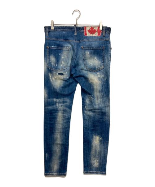 DSQUARED2（ディースクエアード）DSQUARED2 (ディースクエアード) SKATER JEANS/ダメージ加工ジーンズ インディゴ サイズ:SIZE 52の古着・服飾アイテム