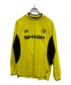 UMBROアンブロ）の古着「Manchester Unitedゲームシャツ」｜イエロー