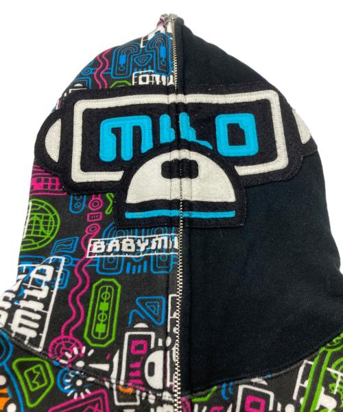 A BATHING APE（ア ベイシング エイプ）A BATHING APE (ア ベイシング エイプ) MILO FUTURE LONG LENGTH FULL ZIP HOODIE ブラック サイズ:SIZE Lの古着・服飾アイテム