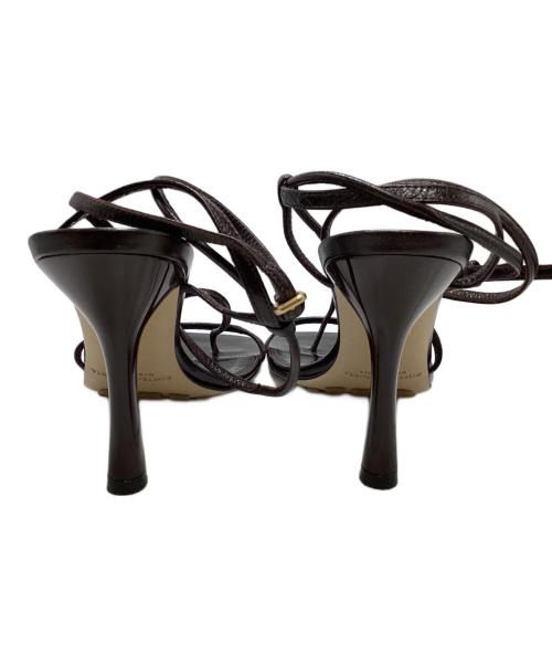 BOTTEGA VENETA（ボッテガベネタ）BOTTEGA VENETA (ボッテガベネタ) スクエアトゥサンダル ブラウン サイズ:SIZE 37の古着・服飾アイテム