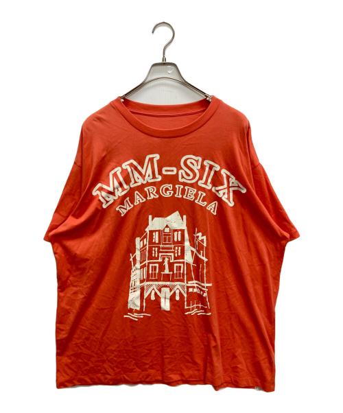 MM6 Maison Margiela（エムエムシックスメゾンマルジェラ）MM6 Maison Margiela (エムエムシックスメゾンマルジェラ) ビッグプリントTシャツ レッド サイズ:SIZE XLの古着・服飾アイテム