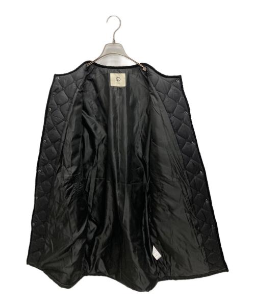 NEROLI（ネロリ）NEROLI (ネロリ) ノーカラーキルティングロングコート ブラック サイズ:SIZE FREEの古着・服飾アイテム
