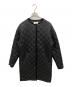 NEROLI（ネロリ）の古着「ノーカラーキルティングロングコート」｜ブラック