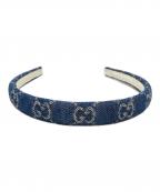 GUCCIグッチ）の古着「GG柄デニムカチューシャ」｜インディゴ