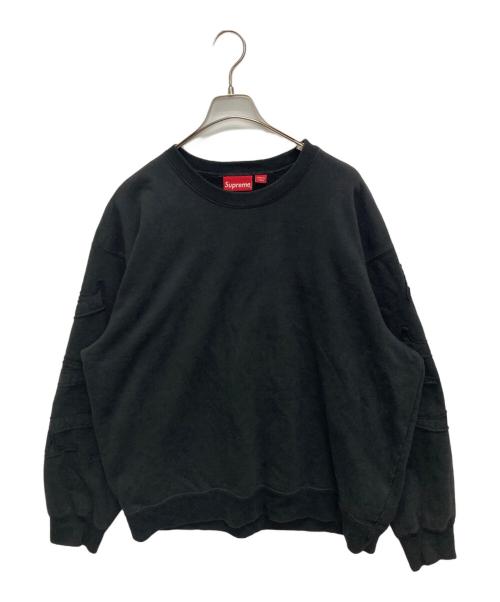 SUPREME（シュプリーム）Supreme (シュプリーム) Tonal Applique Crewneck ブラック サイズ:SIZE　XLの古着・服飾アイテム