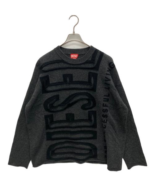 DIESEL（ディーゼル）DIESEL (ディーゼル) K-FLOYD KNITWEAR グレー サイズ:SIZE Lの古着・服飾アイテム
