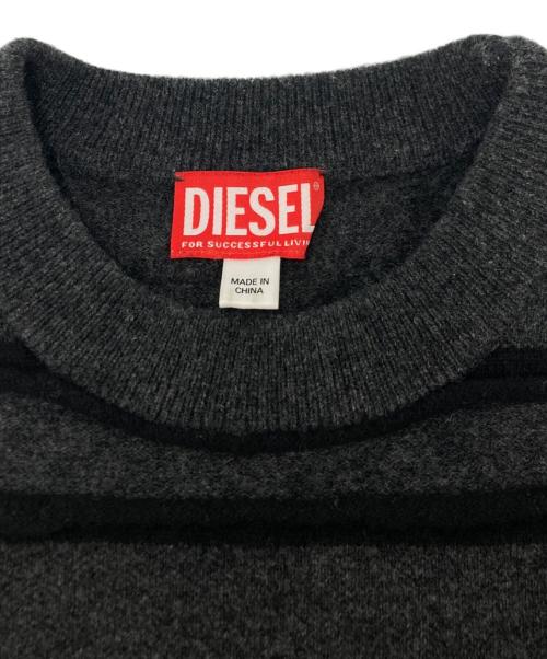 DIESEL（ディーゼル）DIESEL (ディーゼル) K-FLOYD KNITWEAR グレー サイズ:SIZE Lの古着・服飾アイテム