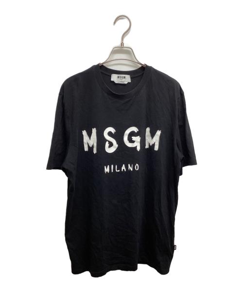 MSGM（エムエスジーエム）MSGM (エムエスジーエム) 手書きタイプロゴTシャツ ブラック サイズ:Size Lの古着・服飾アイテム