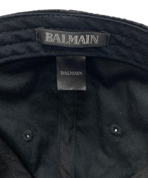 BALMAIN（バルマン）BALMAIN (バルマン) キャップ ブラックの古着・服飾アイテム