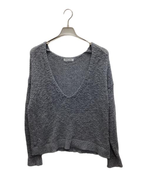 BABYLONE（バビロン）BABYLONE (バビロン) Vネックニット グレー サイズ:SIZE FREEの古着・服飾アイテム