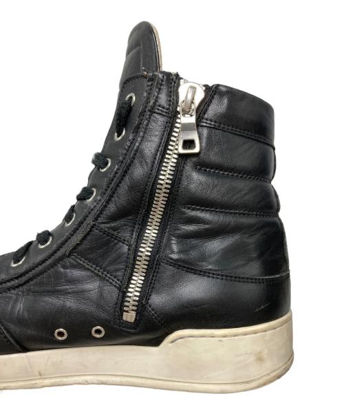 BALMAIN（バルマン）BALMAIN (バルマン) レザーハイカットスニーカー ブラック サイズ:SIZE 42の古着・服飾アイテム