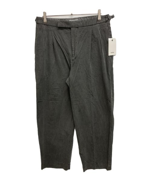 MARKA（マーカ）MARKA (マーカ) ピグメントダイ2タックパンツ グレー サイズ:SIZE 3の古着・服飾アイテム