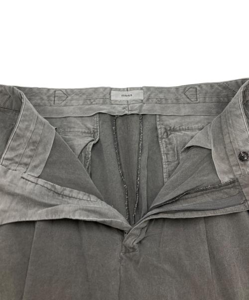MARKA（マーカ）MARKA (マーカ) ピグメントダイ2タックパンツ グレー サイズ:SIZE 3の古着・服飾アイテム