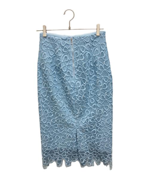 CELFORD（セルフォード）CELFORD (セルフォード) リボンメッシュレーススカート スカイブルー サイズ:SIZE 38の古着・服飾アイテム