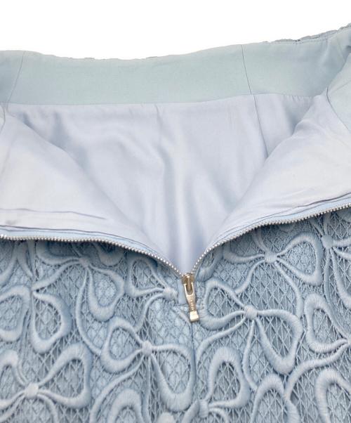 CELFORD（セルフォード）CELFORD (セルフォード) リボンメッシュレーススカート スカイブルー サイズ:SIZE 38の古着・服飾アイテム