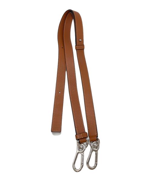 LOEWE（ロエベ）LOEWE (ロエベ) レザーショルダーストラップ ブラウンの古着・服飾アイテム