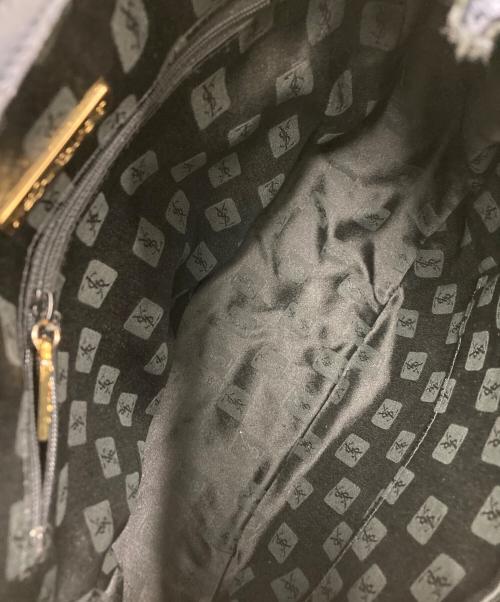 Yves Saint Laurent（イヴサンローラン）Yves Saint Laurent (イヴサンローラン) ハンドバッグ ネイビーの古着・服飾アイテム
