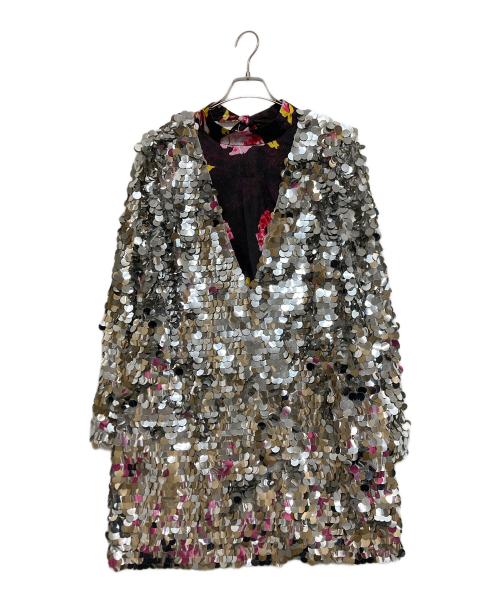 MSGM（エムエスジーエム）MSGM (エムエスジーエム) スパンコール ワンピース シルバー サイズ:SIZE 40の古着・服飾アイテム