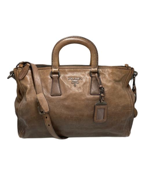 PRADA（プラダ）PRADA (プラダ) 2WAYグラデーションーショルダーバッグ ブラウンの古着・服飾アイテム
