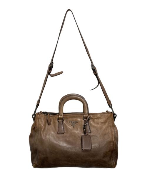 PRADA（プラダ）PRADA (プラダ) 2WAYグラデーションーショルダーバッグ ブラウンの古着・服飾アイテム
