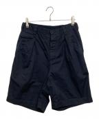 sacaiサカイ）の古着「PLEATED SHORTS/ハーフパンツ」｜ネイビー