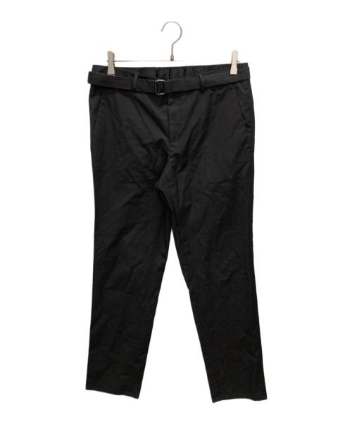 MIU MIU（ミュウミュウ）MIU MIU (ミュウミュウ) ベルト付きリップストップパンツ ブラック サイズ:SIZE 48の古着・服飾アイテム
