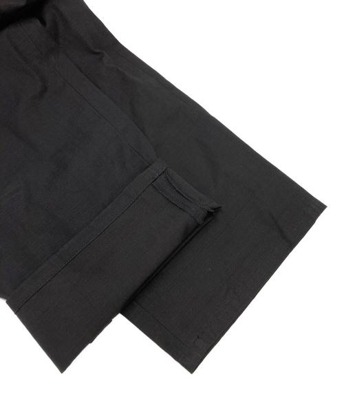 MIU MIU（ミュウミュウ）MIU MIU (ミュウミュウ) ベルト付きリップストップパンツ ブラック サイズ:SIZE 48の古着・服飾アイテム