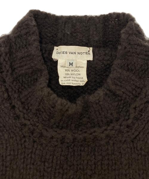 DRIES VAN NOTEN（ドリスヴァンノッテン）DRIES VAN NOTEN (ドリスヴァンノッテン) モックネックニット ブラウン サイズ:SIZE Mの古着・服飾アイテム