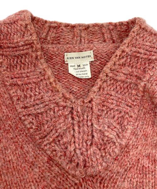 DRIES VAN NOTEN（ドリスヴァンノッテン）DRIES VAN NOTEN (ドリスヴァンノッテン) チルデンセーター ピンク サイズ:SIZE Mの古着・服飾アイテム