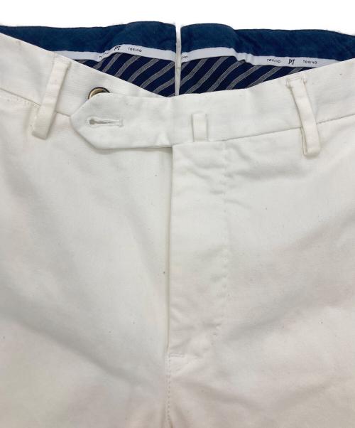 PT TORINO（ピーティートリノ）PT TORINO (ピーティートリノ) SUPER SLIM FIT トラウザーパンツ ホワイト サイズ:SIZE 48の古着・服飾アイテム