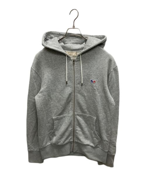maison kitsune（メゾンキツネ）maison kitsune (メゾンキツネ) ジップパーカー グレー サイズ:SIZE　Mの古着・服飾アイテム