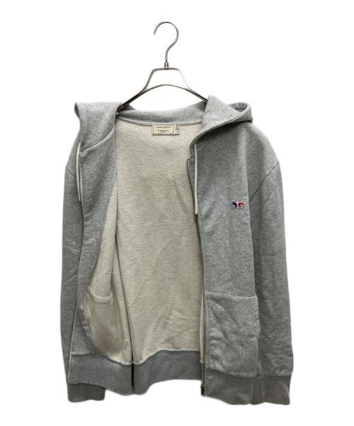 maison kitsune（メゾンキツネ）maison kitsune (メゾンキツネ) ジップパーカー グレー サイズ:SIZE　Mの古着・服飾アイテム