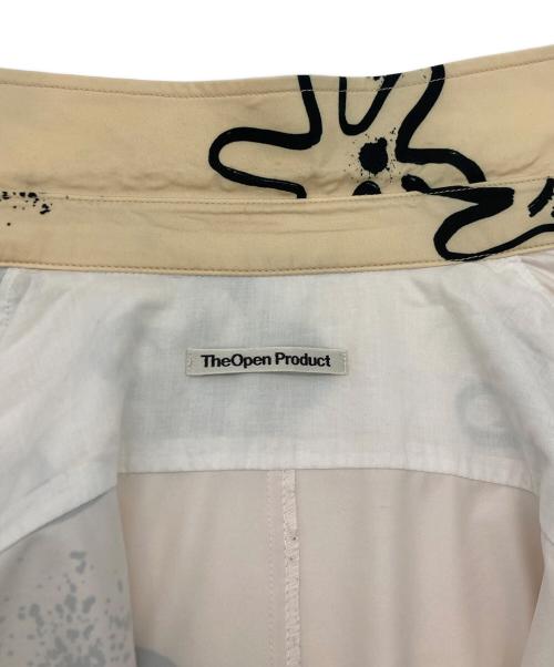 The Open Product（ザオープンプロダクト）The Open Product (ザオープンプロダクト) FLOWER PRINT OVERSIZED SHIRT ベージュ サイズ:SIZE OSの古着・服飾アイテム