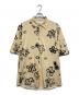The Open Product（ザオープンプロダクト）の古着「FLOWER PRINT OVERSIZED SHIRT」｜ベージュ