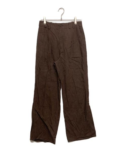 Spick and Span（スピック＆スパン）Spick and Span (スピック＆スパン) ハイブリッドラミー1タックパンツ ブラウン サイズ:SIZE40の古着・服飾アイテム