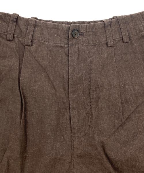 Spick and Span（スピック＆スパン）Spick and Span (スピック＆スパン) ハイブリッドラミー1タックパンツ ブラウン サイズ:SIZE40の古着・服飾アイテム