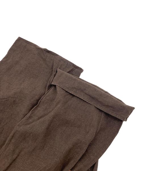 Spick and Span（スピック＆スパン）Spick and Span (スピック＆スパン) ハイブリッドラミー1タックパンツ ブラウン サイズ:SIZE40の古着・服飾アイテム