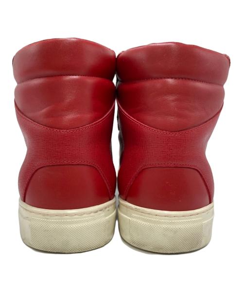 BALENCIAGA（バレンシアガ）BALENCIAGA (バレンシアガ) レザーハイカットスニーカー レッド サイズ:SIZE 43の古着・服飾アイテム