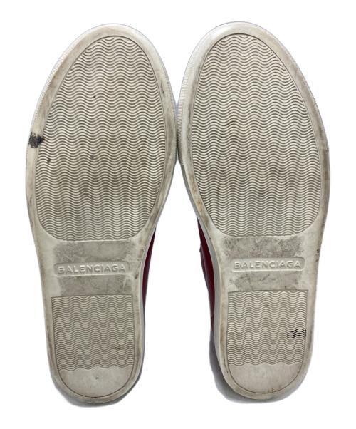 BALENCIAGA（バレンシアガ）BALENCIAGA (バレンシアガ) レザーハイカットスニーカー レッド サイズ:SIZE 43の古着・服飾アイテム